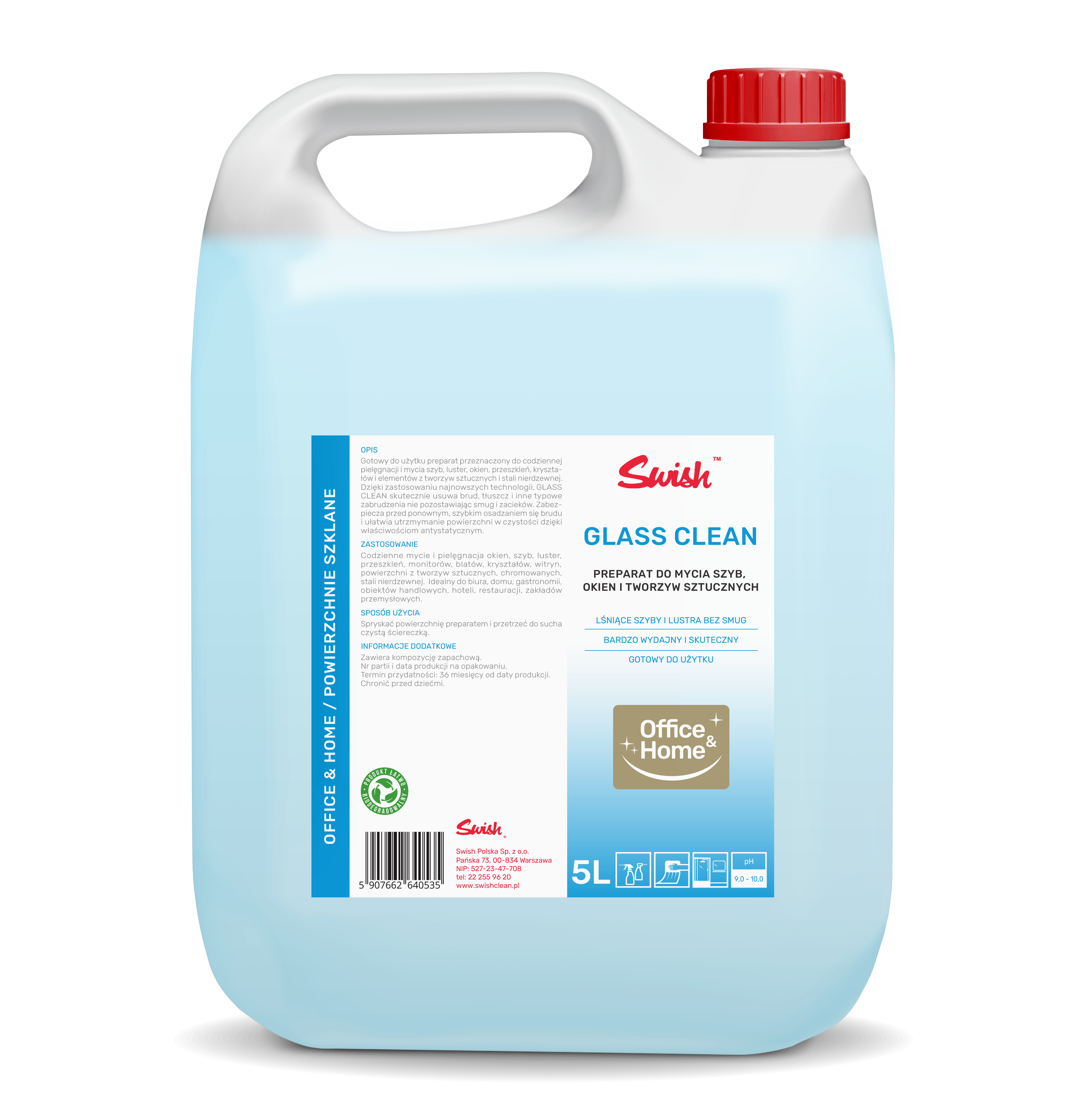 Płyn do czyszczenia szyb Glass Clean 5L Prodis